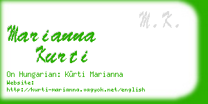 marianna kurti business card