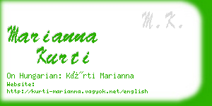 marianna kurti business card